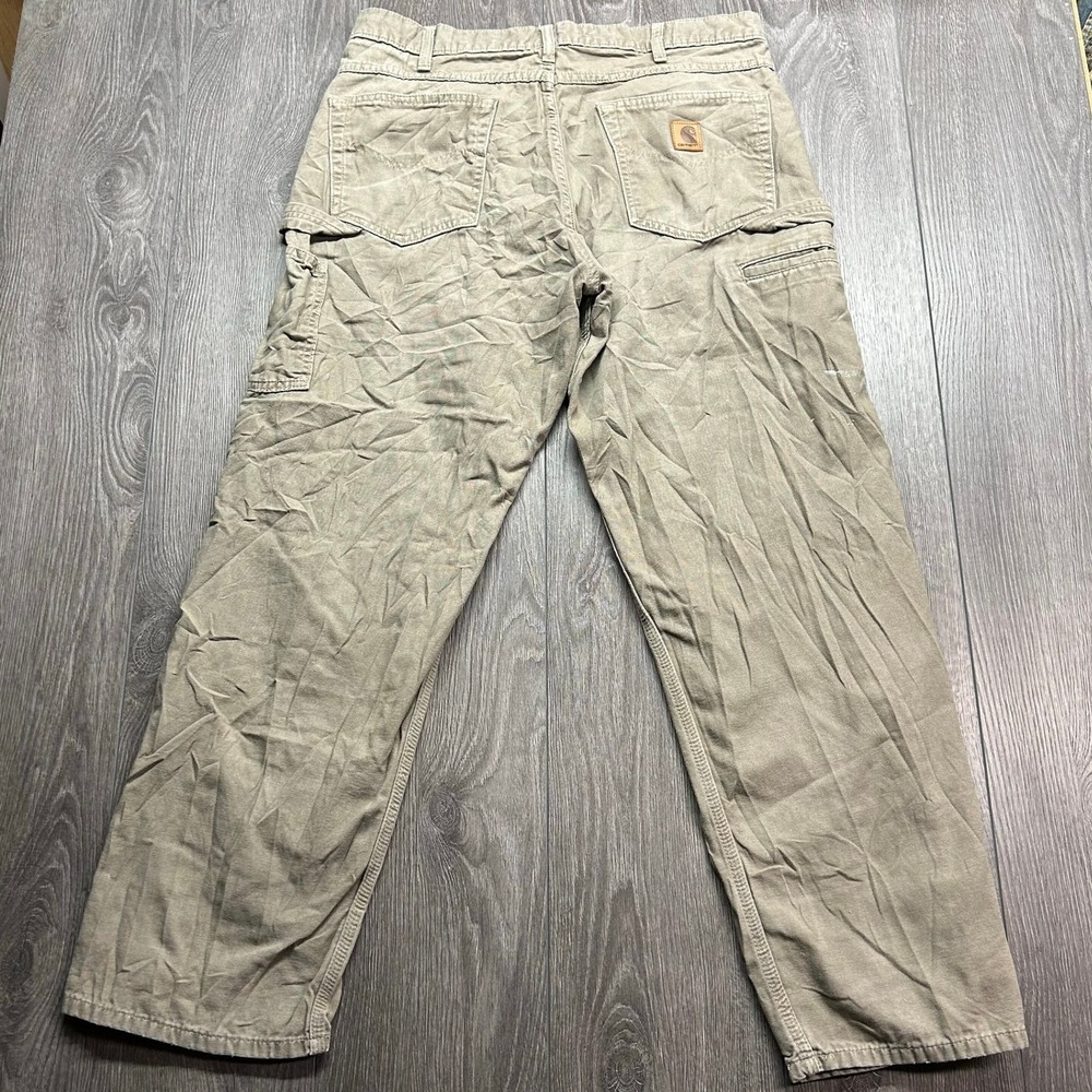 Vintage Carhartt B159-MUS Mushroom Canvas Carpenter Pants Mens 36x30 Loose Fit